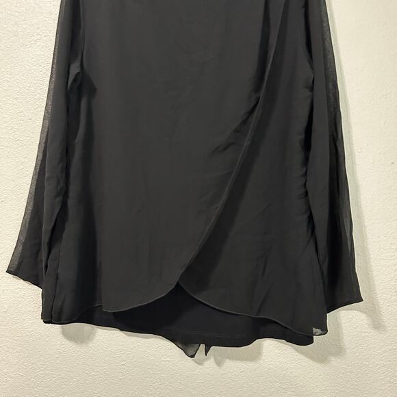 Soft Surroundings Blouse Women Medium Black Belvedere Tunic Sheer Sleeve - Picture 4 of 10